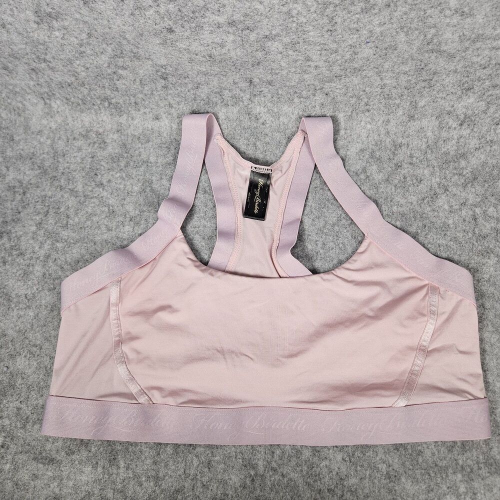 Honey Birdette Essentials 1 Pink Racerback Sport Bra Comfort Support Size XL